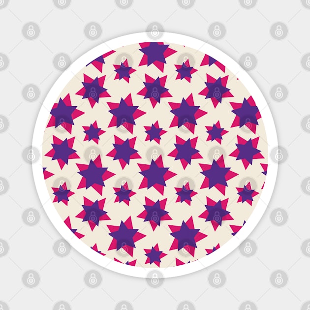 Akram | Colorful Stars Pattern Magnet by jeeneecraftz